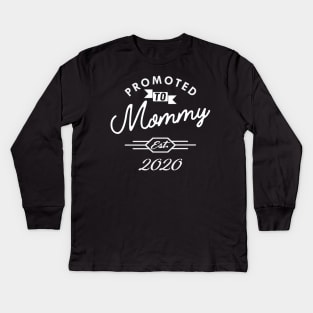 New Mommy - Promoted to mommy est. 2020 Kids Long Sleeve T-Shirt